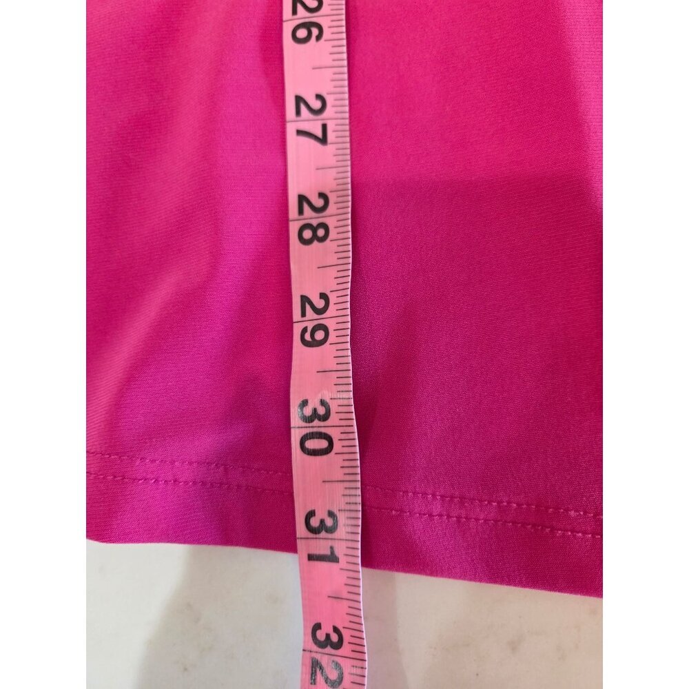 Clara Sunwoo Tunic Top XL Fuchsia Pink Asymmetrical Sleeve Ruffle Detail Office - Picture 10 of 10